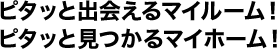 ピタッと出会えるマイルーム！ピタッと見つかるマイホーム！